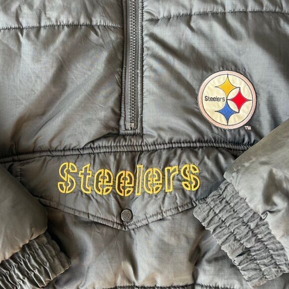 Pro Player For Foot Locker Vintage Pittsburgh Steelers Reversible Jacket Men's X - Picture 7 of 13